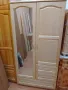 Гардероб комбиниран 90 см. без надстройка.С огледало-Масив.Наличен!, снимка 1