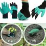 Градинарски ръкавици Garden Genie Gloves, Комплект 2 бр., с нокти, Черно/Зелени, снимка 10