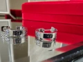 CARTIER Love Silver Hoop Дамски Обеци, снимка 7