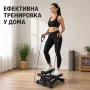️ Хидравличен степер с ластици и LCD брояч, черен, снимка 4