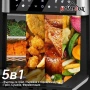 Дигитален фритюрник с горещ въздух и фурна 5-в-1 HOMELUX, 12L, 1800W, снимка 4