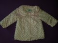 Олекотено розово палтенце размер 86, снимка 1 - Бебешки якета и елеци - 37995596