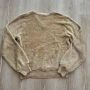 Винтидж дамски пуловер Grapevines, размер L, V-образно деколте, бежов, снимка 5
