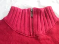 Les Copains италиански червен вълнен зимен пуловер размер 52., снимка 3