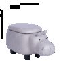 Детска табуретка с ракла - сив хипопотам, снимка 1 - Столове - 33721579
