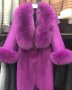 Дамско луксозно палто кашмир вълна и лисица код 92 , снимка 1 - Палта, манта - 30343645