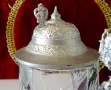 Кристална халба с калаен капак. , снимка 4