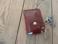 Ръчно изработен кожен портфейл за карти и лични документи , снимка 7