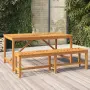vidaXL Градинска пейка, 150 cм, масив акациево дърво, снимка 2