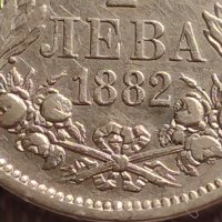 Сребърна монета 2 лева 1882г. Княжество България Александър първи за КОЛЕКЦИОНЕРИ 40843, снимка 5 - Нумизматика и бонистика - 42832308