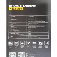  Спортна екшън камера AUSEK AT-Q37CR, 4K, 60FPS, 170 градуса, Wi-Fi, HDMI, Аксесоари, Черна, снимка 12 - Камери - 37995450