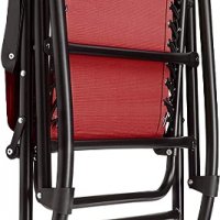 Сгъваем люлеещ се стол със сенник Amazon Basics - червен, снимка 4 - Столове - 39024119