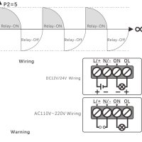 TS2310, Реле за време, цикличен таймер с LCD дисплей, 220V, 10A, снимка 6 - Друга електроника - 40585223