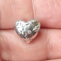 Сребърни елементи за гривна Пандора / 2 стопера и едно сърце , снимка 9 - Гривни - 40308299