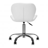 Козметичен стол - табуретка с облегалка QS-06 42/54 см - бяла /черна, снимка 6 - Друго оборудване - 39929529