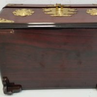 Дървена кутия с обков, снимка 8 - Антикварни и старинни предмети - 30117419