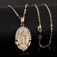Дамски синджир с Богородица, снимка 1 - Колиета, медальони, синджири - 31591480
