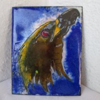 орел емайл пано метал картина птица, снимка 2 - Антикварни и старинни предмети - 29299715
