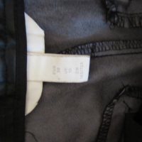 Н&M-7/8 дамски черен кожен панталон размер 38 UK 10, снимка 4 - Панталони - 44602976