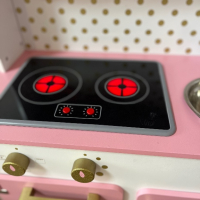  Дървена кухня Janod - Candy Chic, розова, снимка 4 - Образователни игри - 44789793