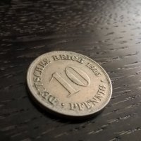 Райх монета - Германия - 10 пфенига | 1915г.; серия D, снимка 1 - Нумизматика и бонистика - 30948709