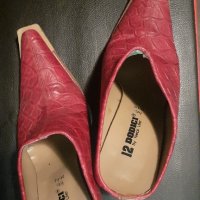 Червени чехли на ток, снимка 2 - Чехли - 37199632