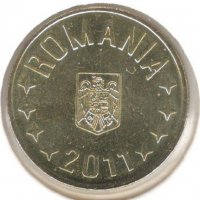Romania-1 Ban-2011-KM# 189-Eagle without crown, снимка 2 - Нумизматика и бонистика - 38323892