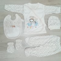 Турски бебешки комплект за изписване 5 части 100% памук, снимка 8 - Комплекти за бебе - 40286071