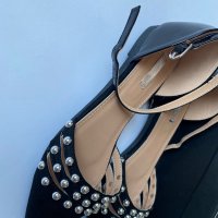 Черни обувки със сребърни капси, снимка 6 - Дамски ежедневни обувки - 38043142