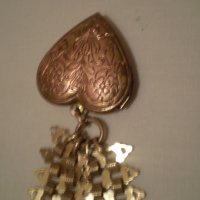 рядак  възрожденски накит от дубле с пандетев сърце, снимка 12 - Антикварни и старинни предмети - 35196588