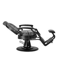 Бръснарски стол Gabbiano President Old Leather - сив, снимка 3 - Бръснарски столове - 44618198