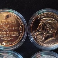 Fuck Covid-19 Coronavirus - Gold монета , снимка 3 - Нумизматика и бонистика - 32088178