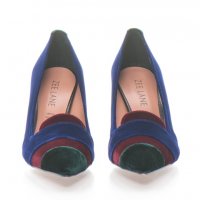 Елегантни обувки Zee Lane,кадифе , снимка 2 - Дамски обувки на ток - 31273909