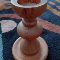 Декоративен дървен свещник , снимка 2 - Други - 30100459
