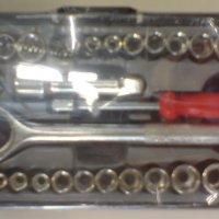 Кутия Сервизни инструменти, гедоре комплект тресчотка - отвертка с 40 накрайн, снимка 5 - Отвертки - 12761712