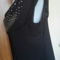 Черна официална рокля, голям размер👗🍀XL/ 2XL👗🍀арт.1046, снимка 2 - Рокли - 30530733