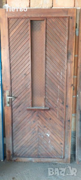 2 броя Дървени чамови масивни врати, снимка 1