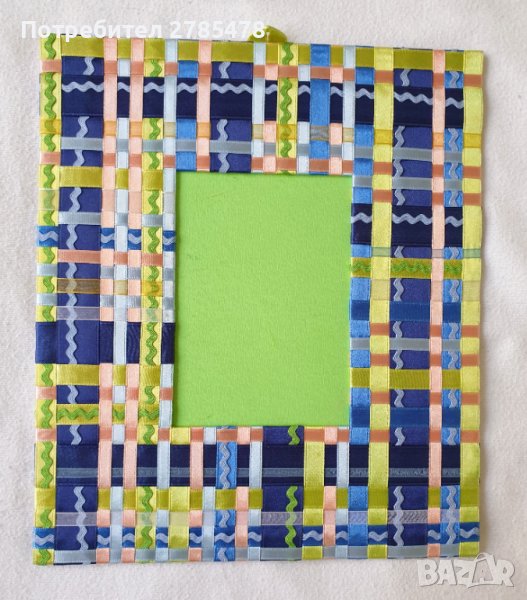 Рамка за снимка от сатенени панделки, снимка 1