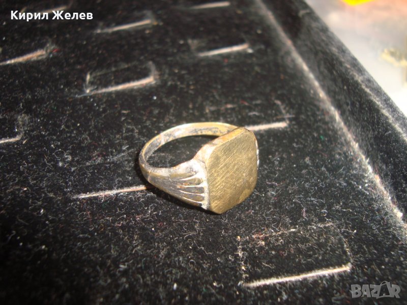 СТАРИНЕН ПОСРЕБРЕН РЕТРО БРОНЗОВ ПРЪСТЕН МАЙСТОРСКА ИЗРАБОТКА 18639, снимка 1