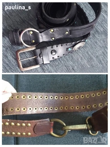 Три различни броя / Естествена кожа / маркови колани / колан / genuine leather belt , снимка 1