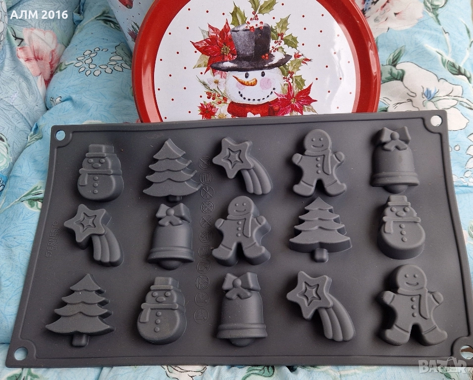 Коледен молд, коледни форми за бонбони, гипсови отливки, сапуни, снимка 1