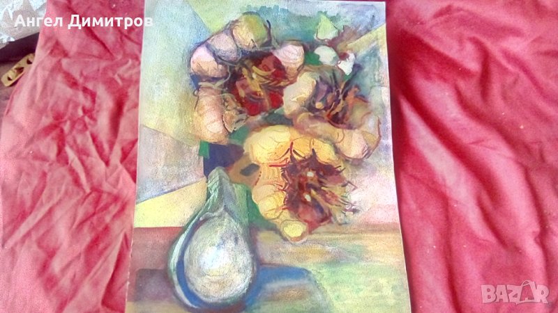 Картина смесена техника подписана , снимка 1