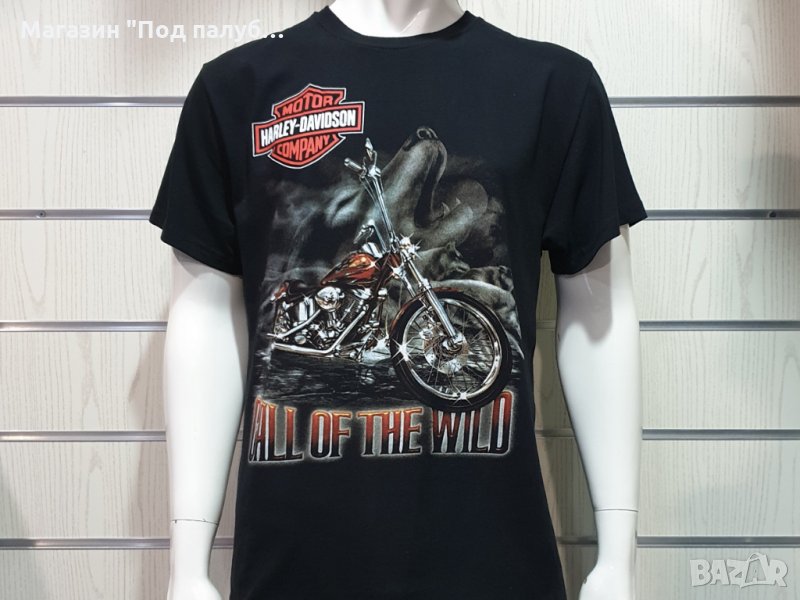 Нова мъжка тениска със ситопечат HARLEY DAVIDSON, Call of the Wild, мотори, снимка 1