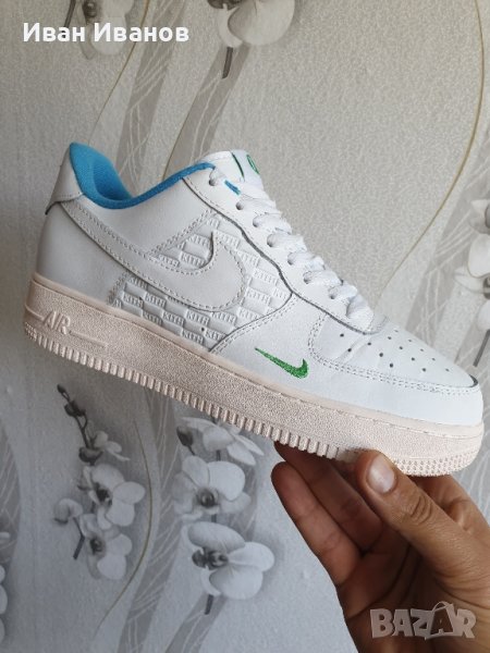 оригинални маратонки  Kith Nike Air Force 1 Low White Blue Lagoon DC9555-100, снимка 1