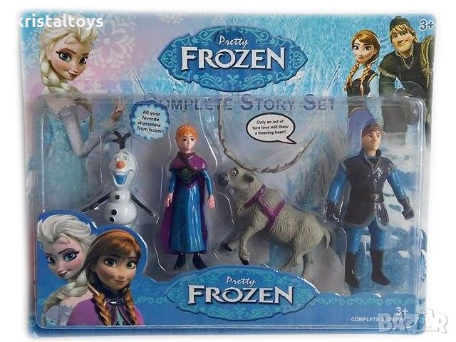 Герои Замръзналото кралство Детски комплект фигури - Анна, Кристоф, Свен и Олаф  Фрозен Frozen, снимка 1