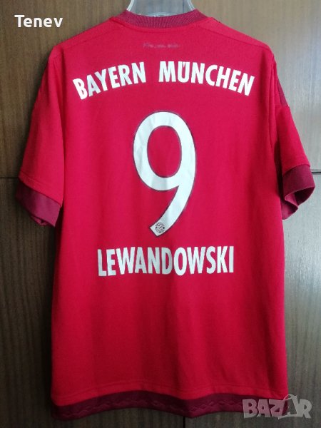 Bayern Munich Lewandowski Adidas оригинална тениска Левандовски Байерн Мюнхен 2015/2016 M, снимка 1