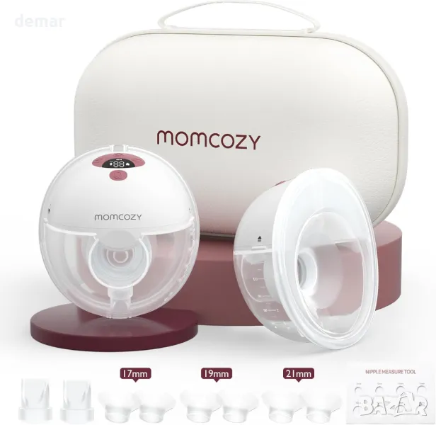 Помпа за кърма Momcozy M5, 3 режима и 9 нива, 24 mm (2 броя, червено), снимка 1