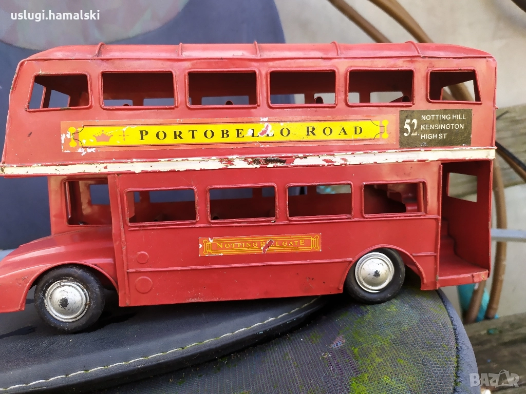 Голям метален макет/играчка автобус, снимка 1