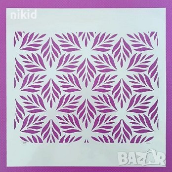 снежинки листа стенсил шаблон спрей за торта украса сладки Scrapbooking, снимка 1