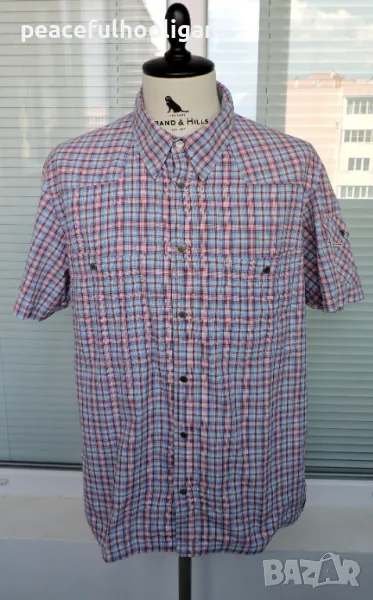 Peak Performance Outdoor short sleeve shirt - мъжка карирана риза размер XL, снимка 1